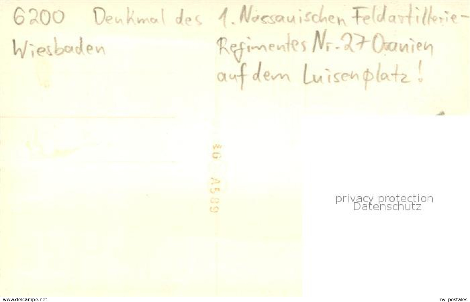 73707430 Wiesbaden Denkmal D. 1. Nassauischen Feldartillerie-Regiments Nr. 27 Or - Wiesbaden