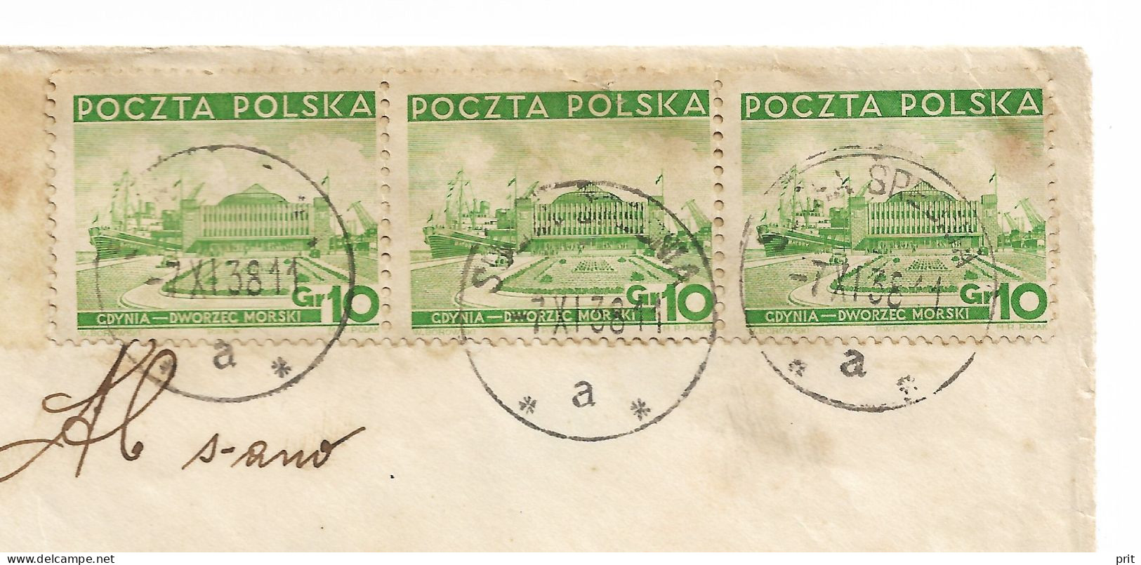 Rare Sucha Srednia Postmark Poland Annexation Of Czechia 1938 Esperanto Cover To Estonia, Prostřední Suchá - Cartas & Documentos