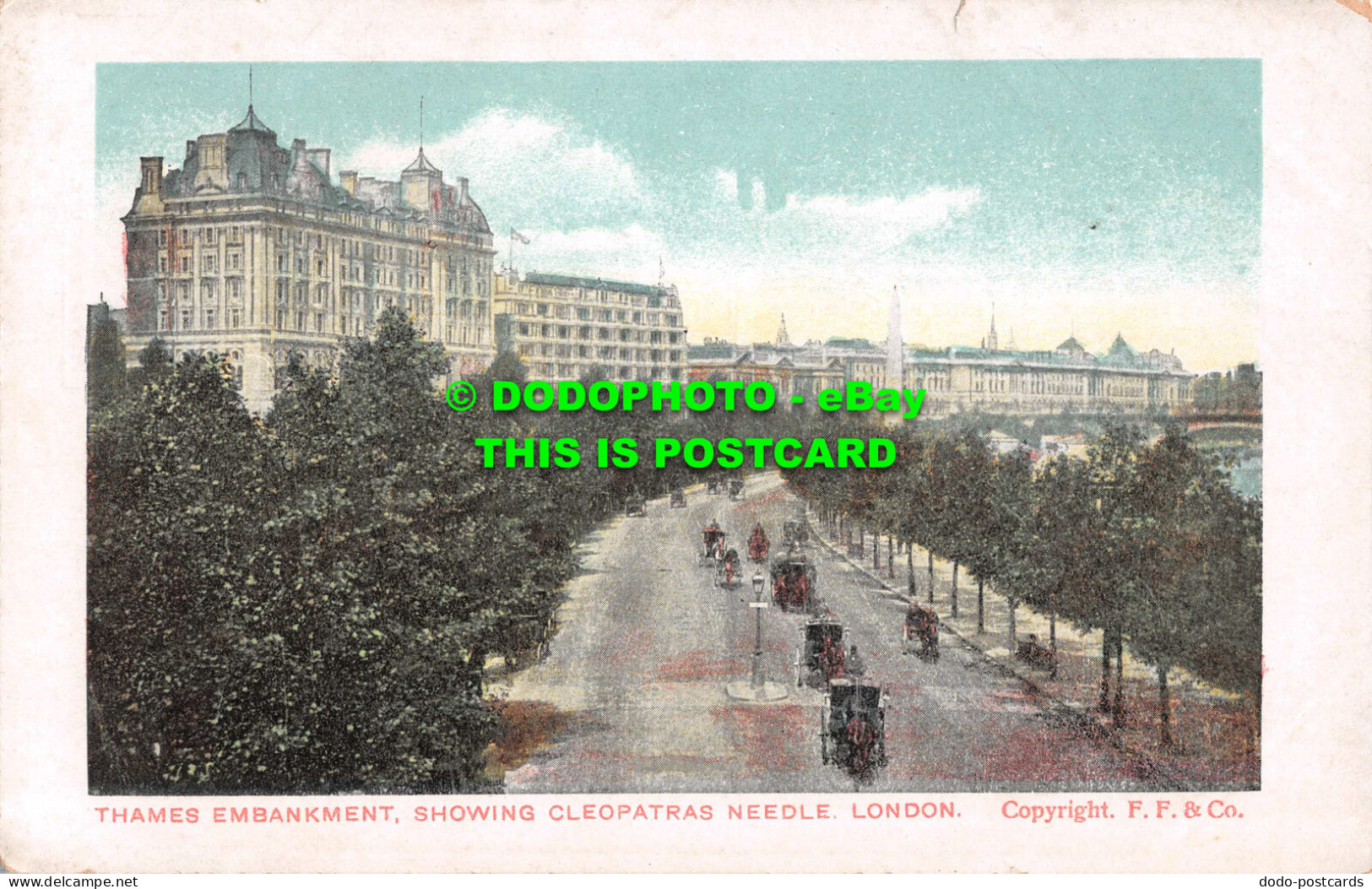 R551748 Thames Embankment. Showing Cleopatras Needle. London. F. F - Other & Unclassified