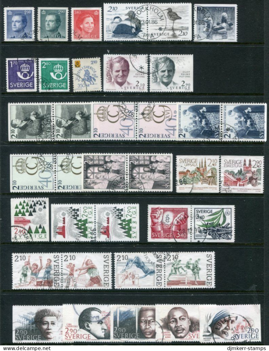 SWEDEN 1986 Twelve Issues Used. - Usati