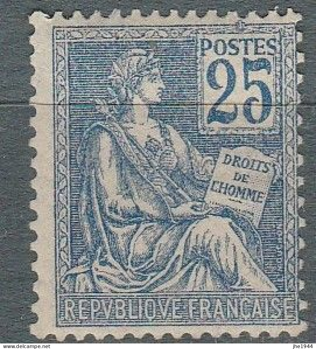 France N° 118 ** Type Manchon T II 25 C Bleu - Unused Stamps