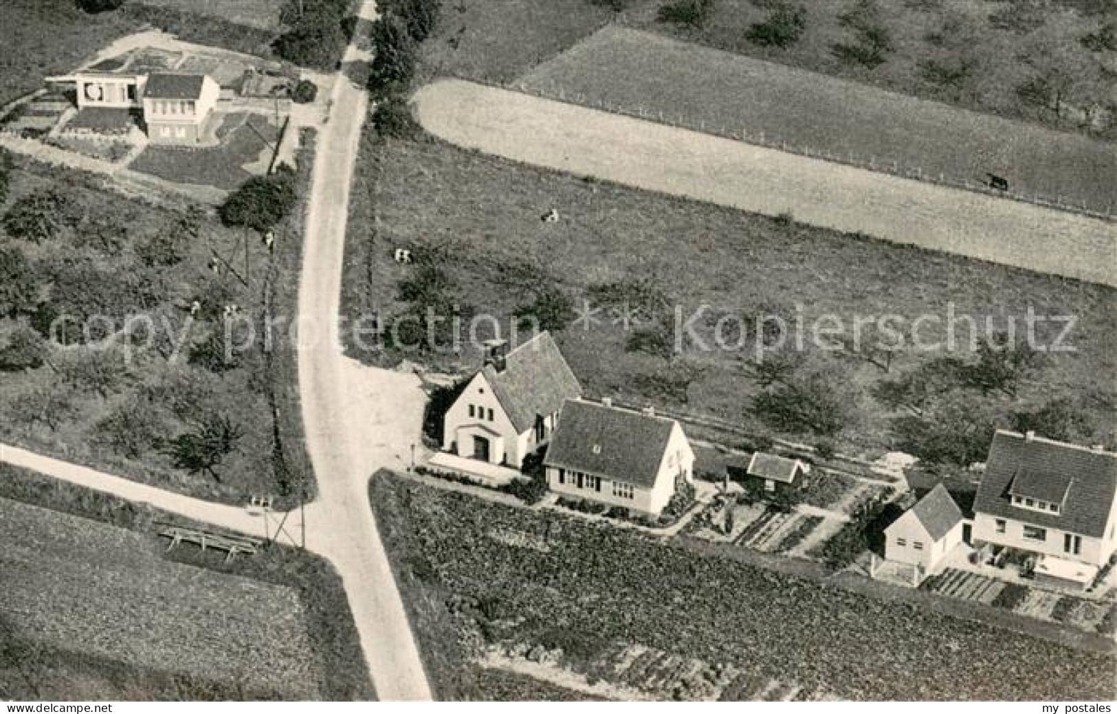 73707399 Schoeppingen Fliegeraufnahme Ev. Kirche U. Jugendheim Schoeppingen - Andere & Zonder Classificatie