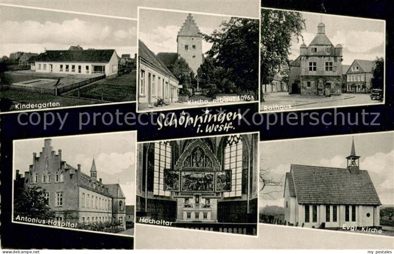 73707397 Schoeppingen Kindergarten Kirche Rathaus Antonius-Hospital Hochaltar Ev - Andere & Zonder Classificatie