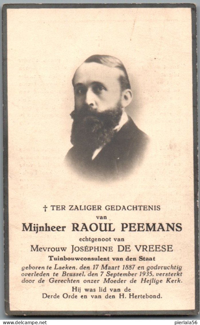 Bidprentje Laken - Peemans Raoul (1887-1935) - Imágenes Religiosas