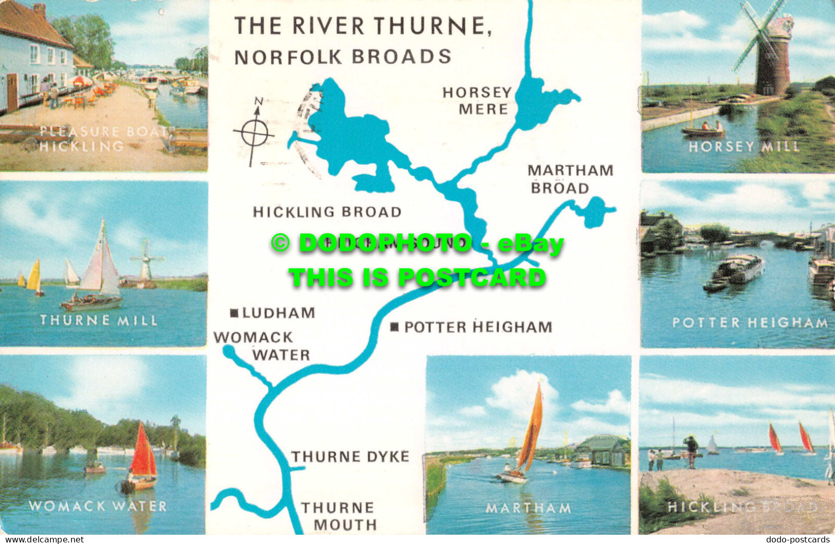 R551833 River Thurne. Norfolk Broads. Salmon. 1975. Multi View - Welt