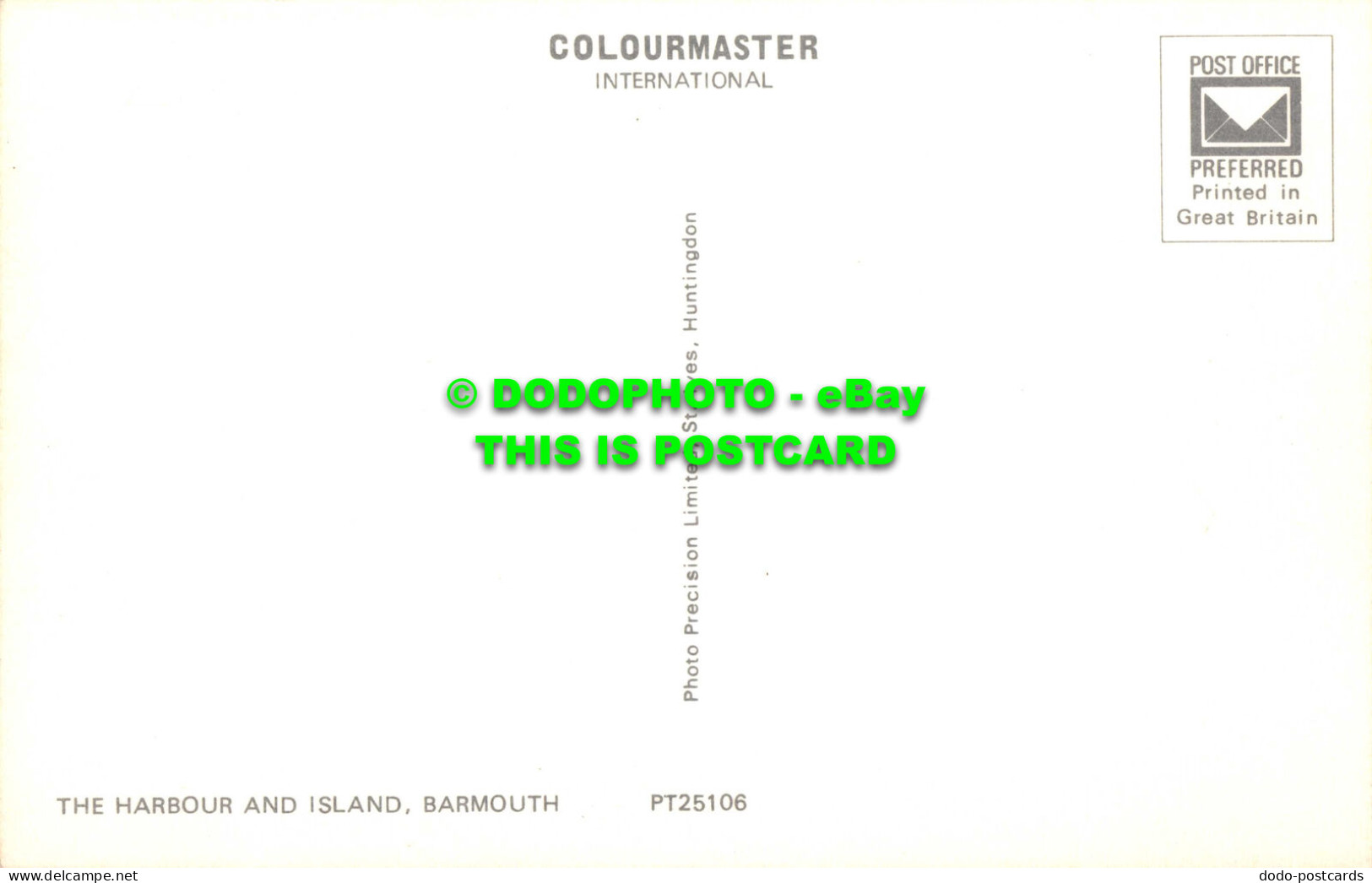 R551842 Harbour And Island. Barmouth. Precision. Colourmaster International. PT2 - Monde