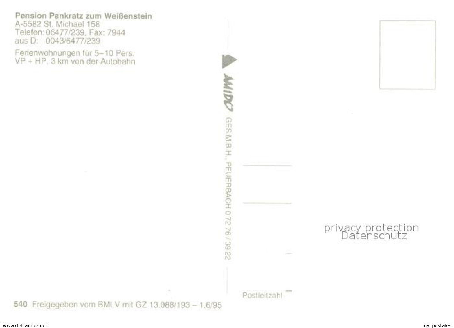 73707286 St Michael Lungau Pension Pankratz Zum Weissenstein Fliegeraufnahme St  - Autres & Non Classés