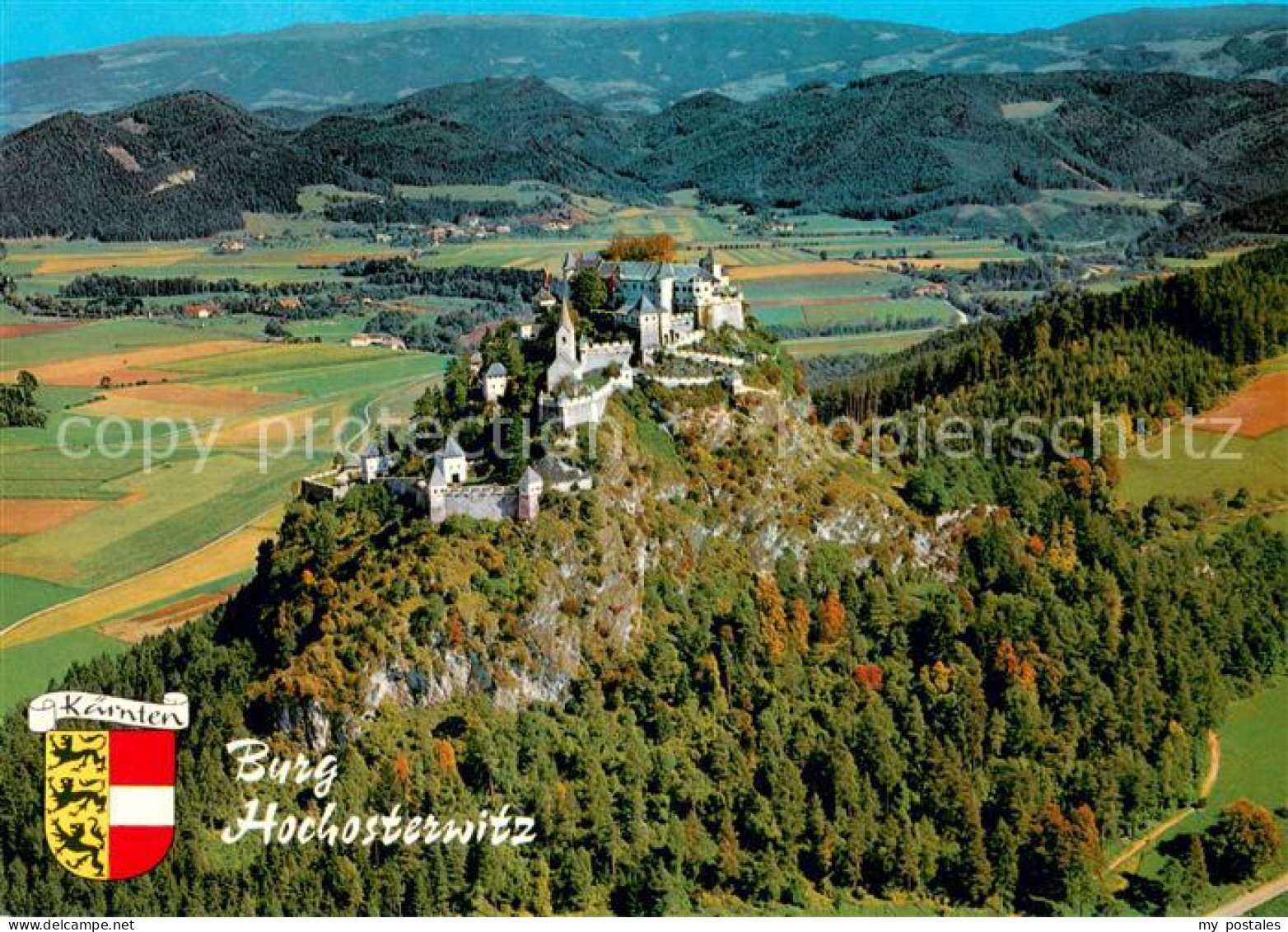 73707219 Hochosterwitz Burg Burg Mit Saualpe Fliegeraufnahme Hochosterwitz Burg - Other & Unclassified