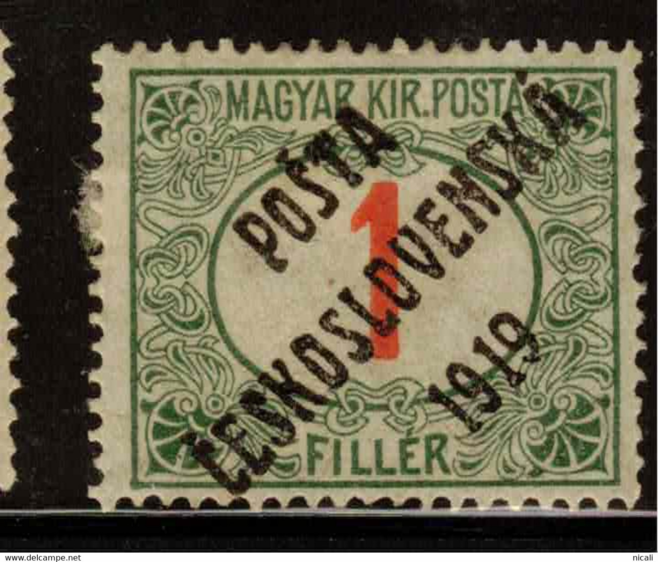 CZECHOSLOVAKIA 1919 1f Postage Due SG 176 HM #ZZC4 - Ungebraucht