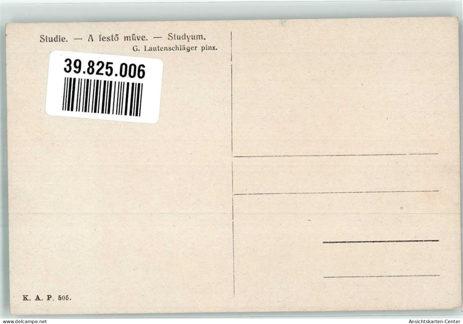 39825006 - Sign. Lautenschlaeger G. Frauenstudie KAP Nr.505 - Lapinot