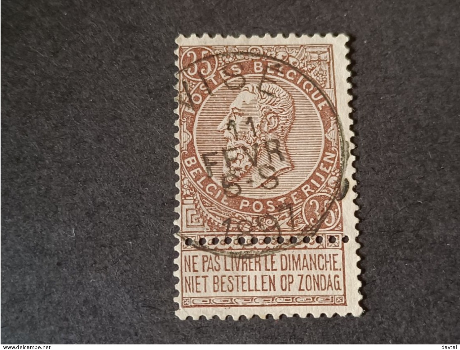 N 61  Afst./Obl.  " VISE " - 1893-1900 Schmaler Bart