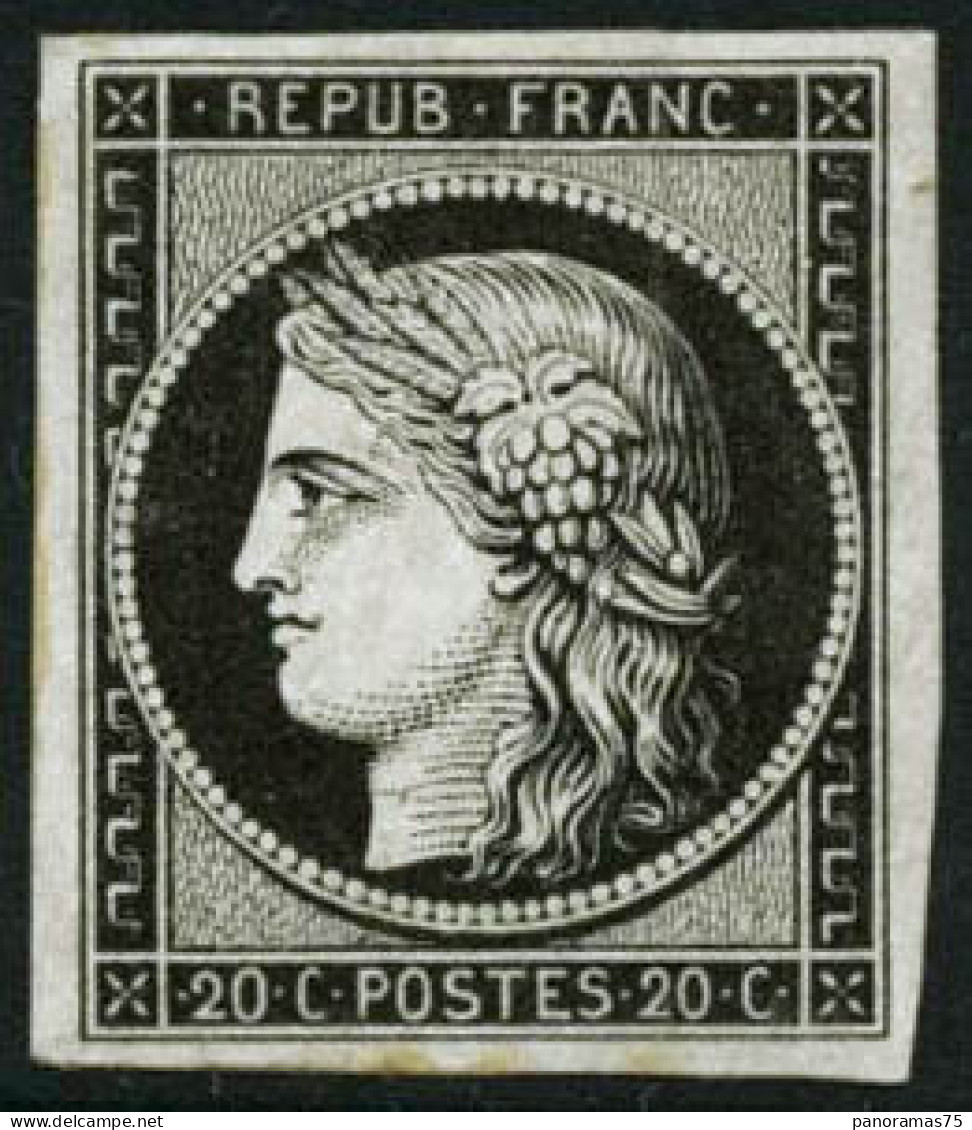 ** N°3a 20c Noir S/blanc - TB - 1849-1850 Ceres
