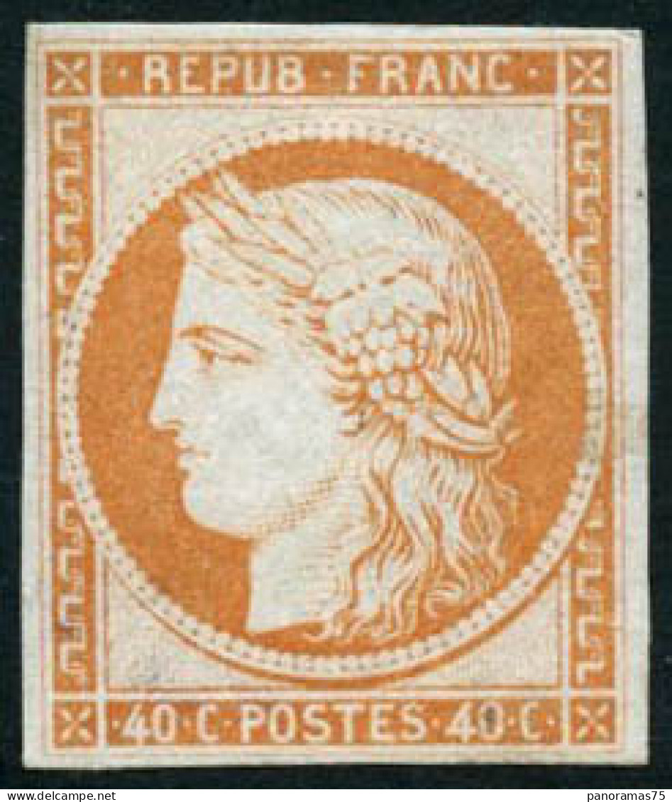 ** N°5g 40c Orange, Réimp - B - 1849-1850 Cérès