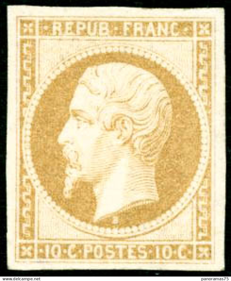 ** N°9e 10c Bistre Jaune, Réimp - TB - 1852 Louis-Napoleon