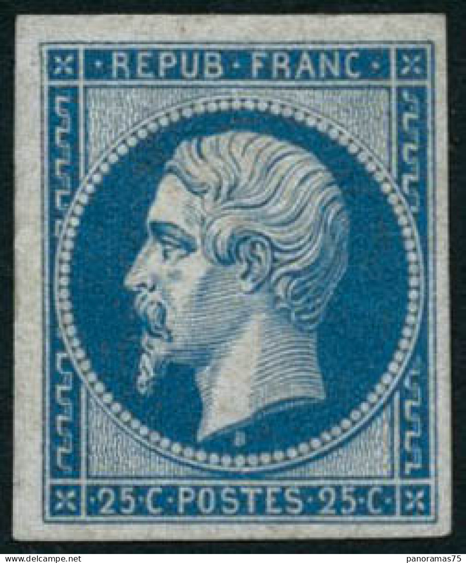 ** N°10c 25c Bleu, Réimp - TB - 1852 Luis-Napoléon