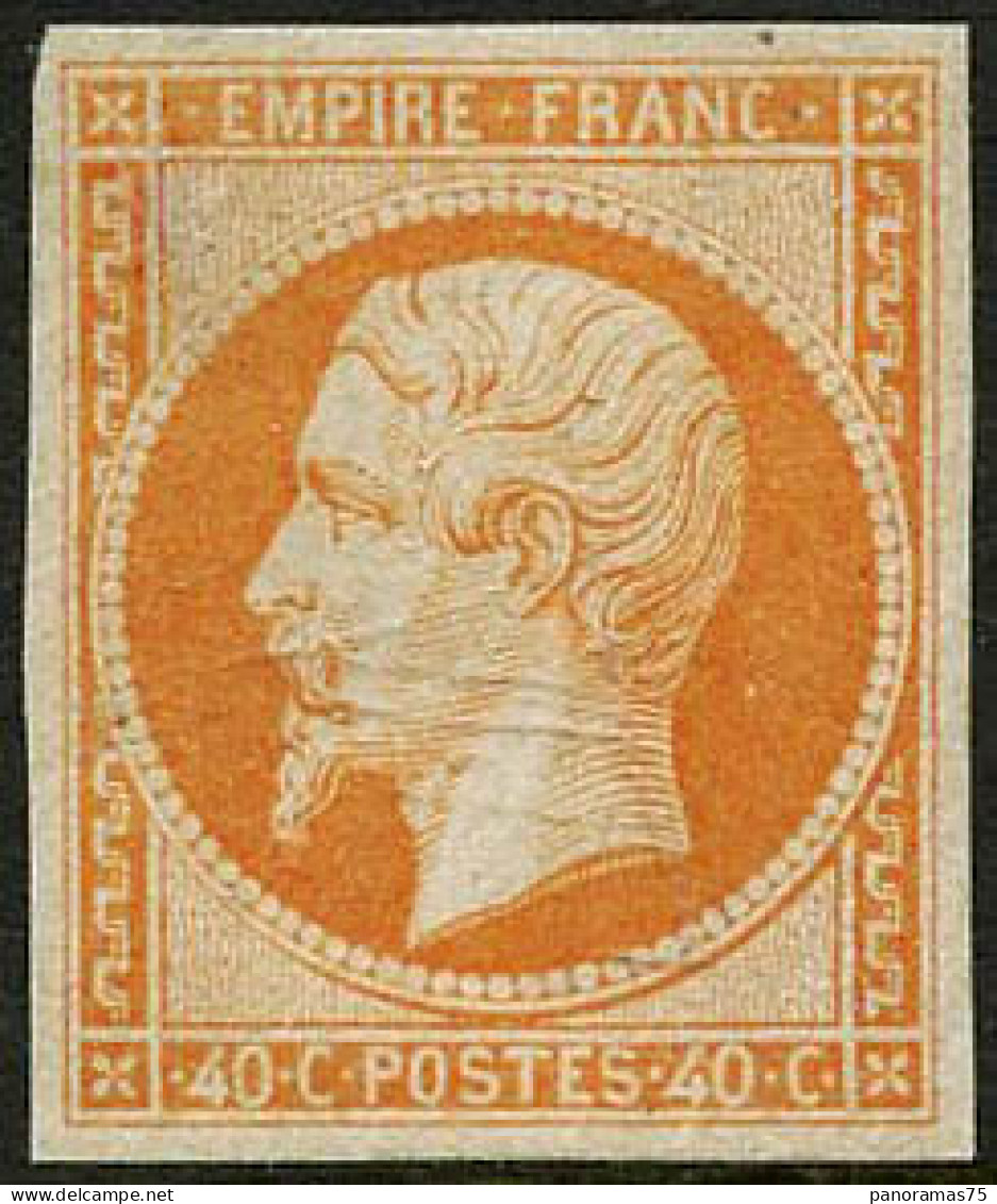 ** N°16b 40c Orange S/paille - TB - 1853-1860 Napoleon III
