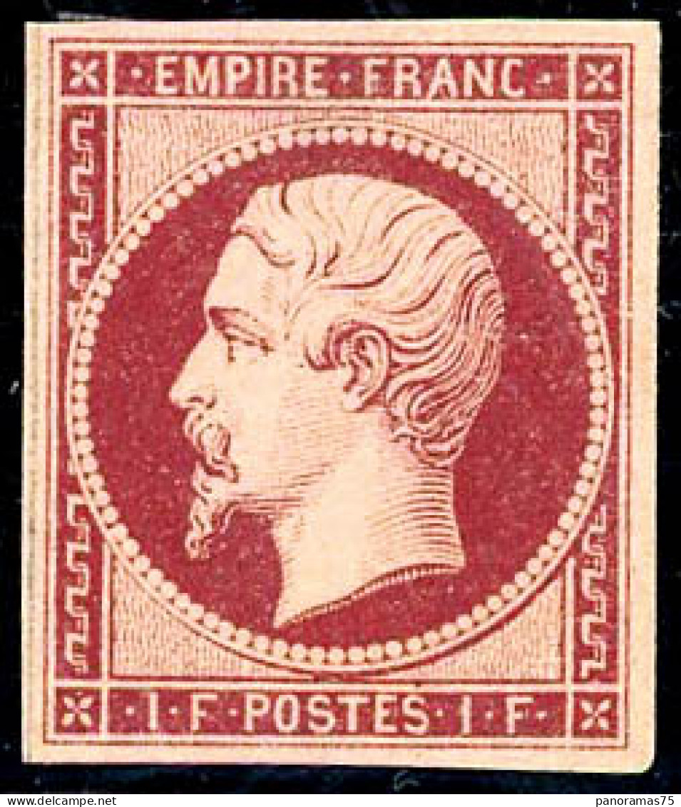 * N°18g 1F Velours Fraicheur Postale, Pièce D'exposition, RARE - TB - 1853-1860 Napoleon III
