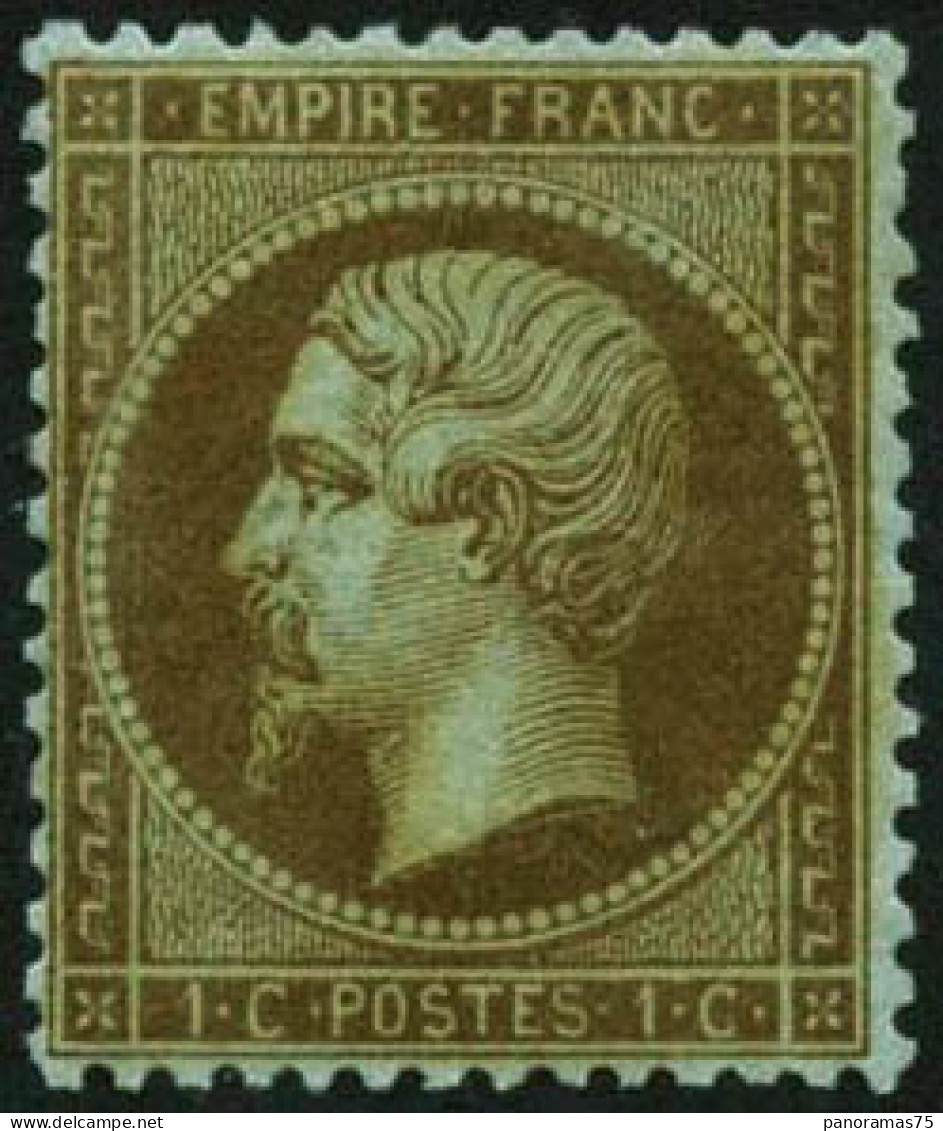 ** N°19b 1c Mordoré, Signé Brun - TB - 1862 Napoléon III.