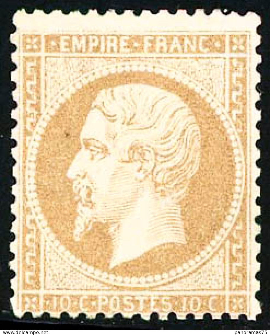 ** N°21 10c Bistre, Signé Calves - TB - 1862 Napoléon III.