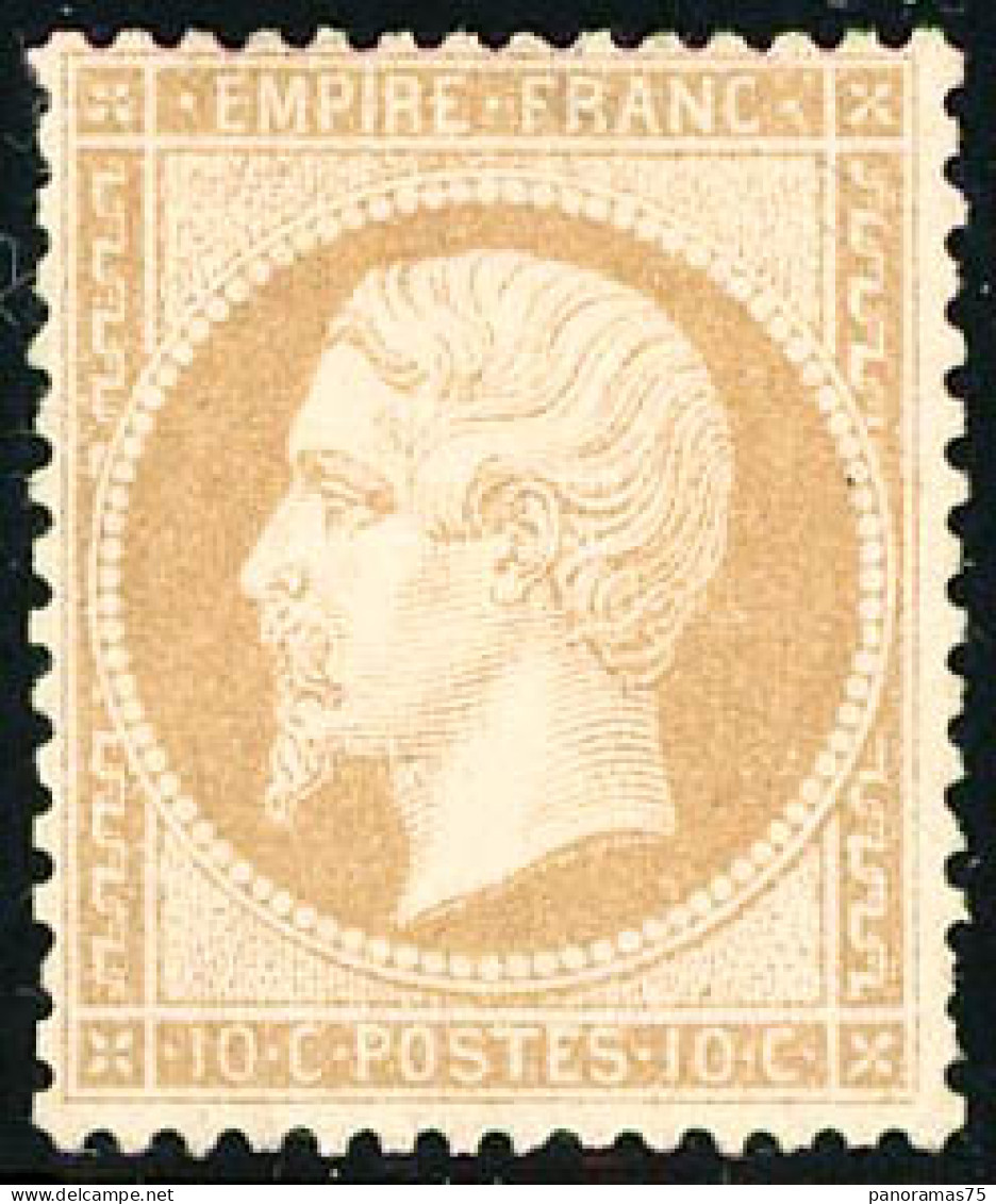 * N°21 10c Bistre, Signé Miro - TB - 1862 Napoléon III.