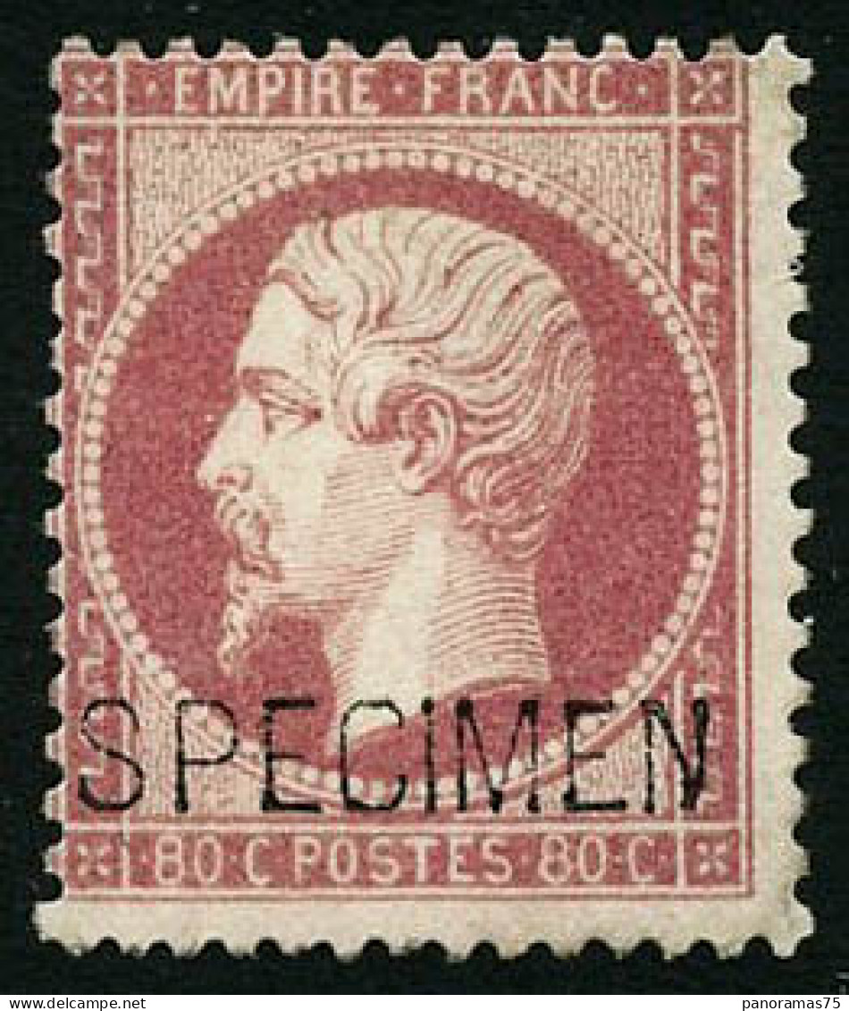 ** N°24d 80c Rose, Surchargé Spécimen - TB - 1862 Napoleon III