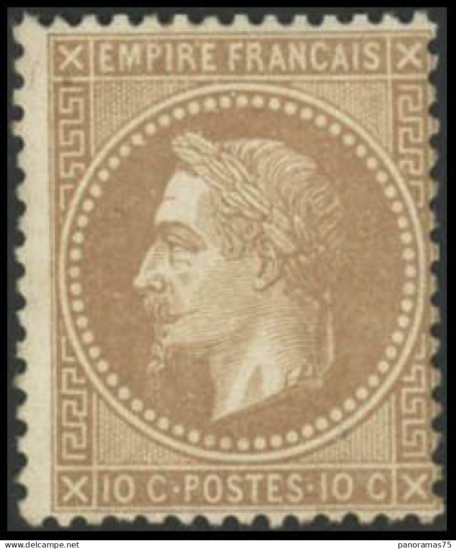 ** N°28A 10c Bistre, Type I - TB - 1863-1870 Napoléon III Lauré