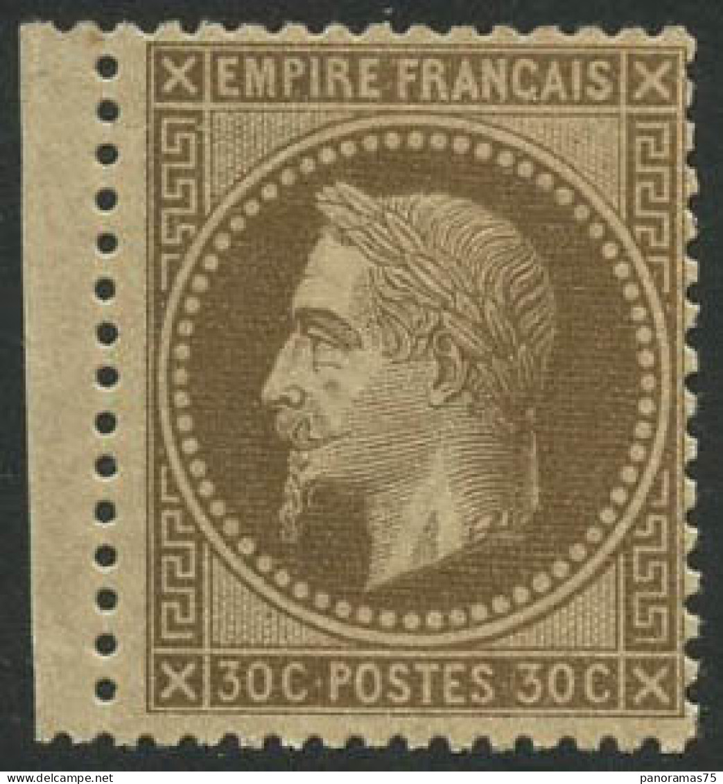 * N°30h 30c Brun, Fond Ligné (Maury 30f) Petit BDF - TB - 1863-1870 Napoleon III With Laurels