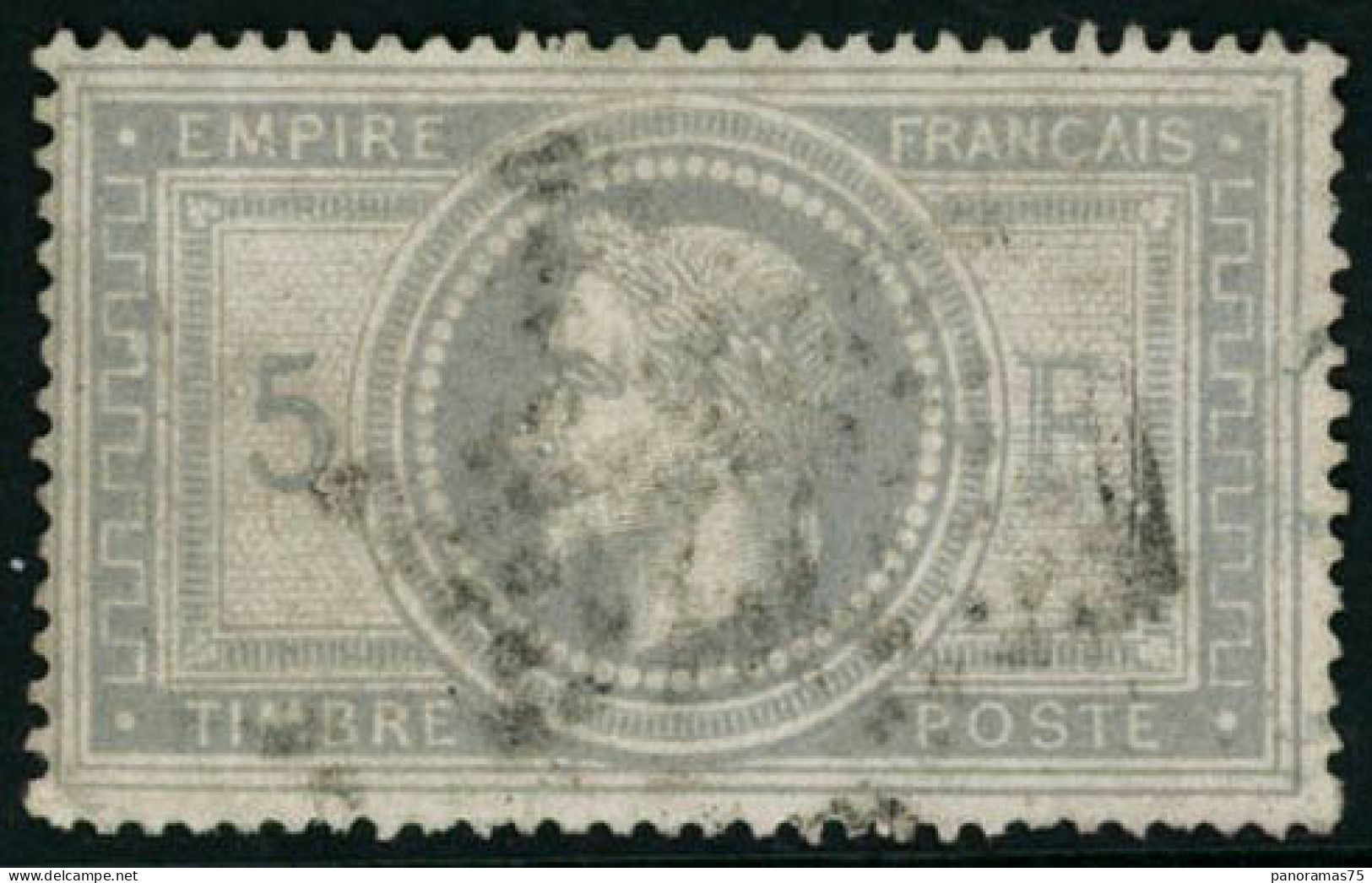 Obl. N°33 5F Empire - TB - 1863-1870 Napoléon III Con Laureles