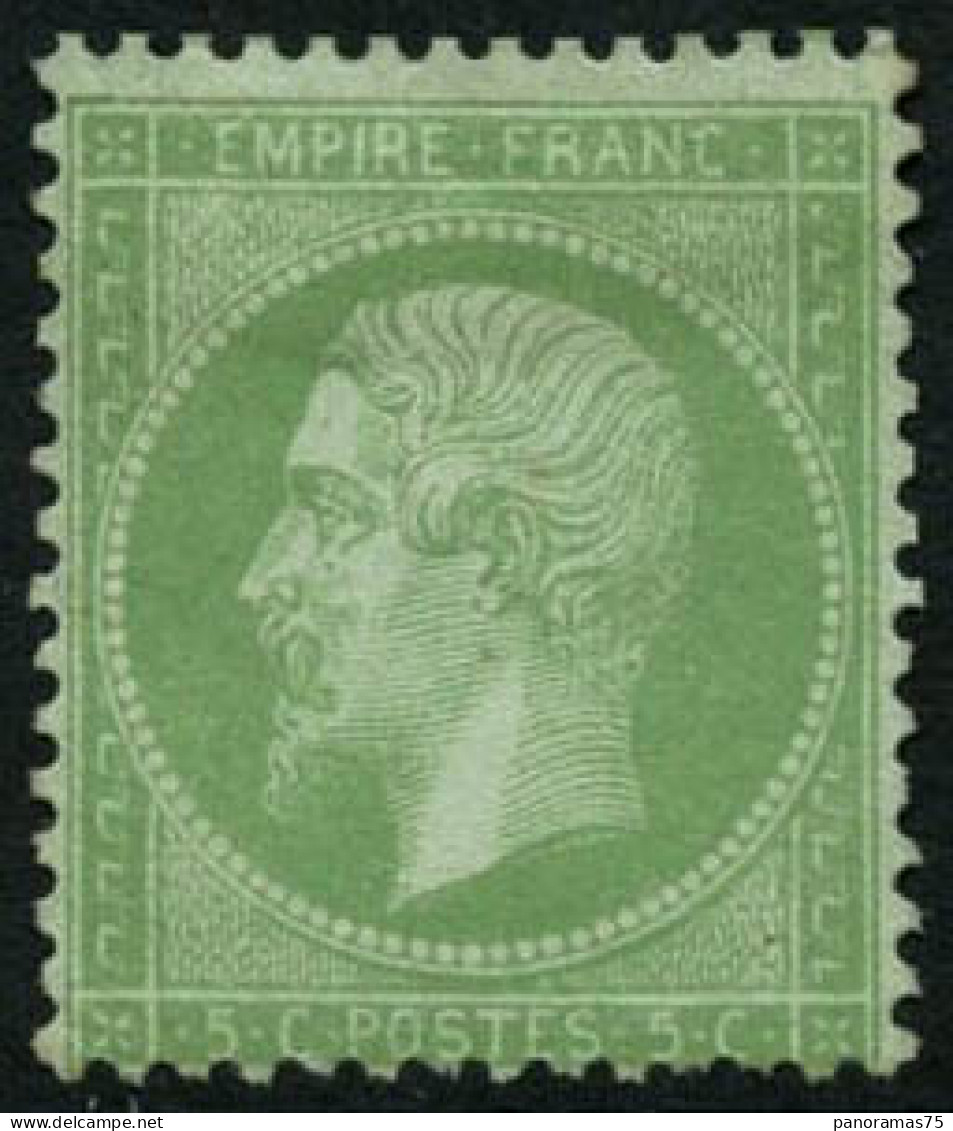 * N°35 5c Vert Pâle S/bleu - TB - 1863-1870 Napoleon III With Laurels