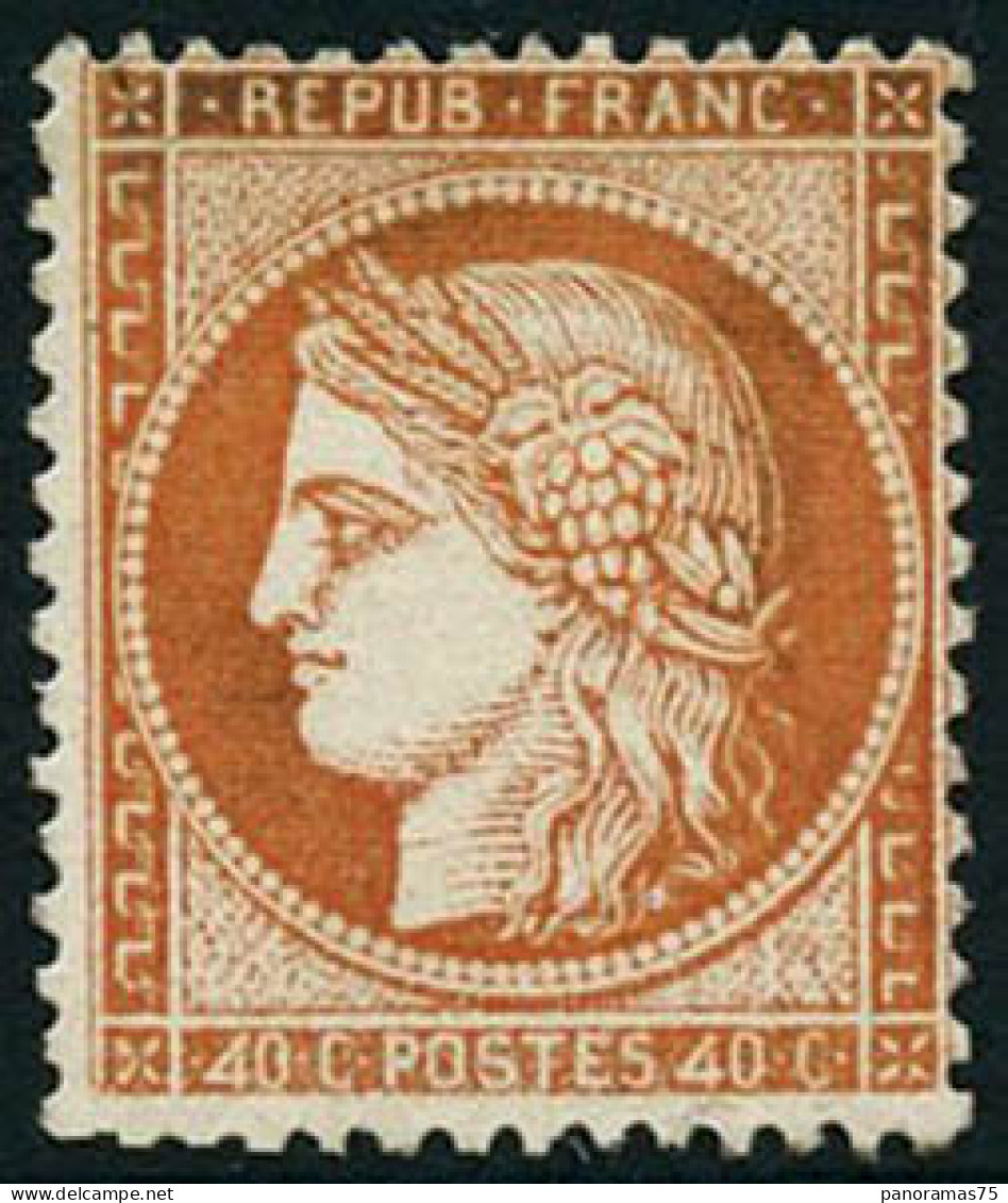 * N°38d 40c Orange, Variété 4 Retouché, Quasi SC RARE - TB - 1870 Siège De Paris