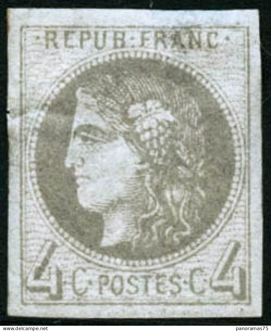 ** N°41B 4c Gris, R2 - TB - 1870 Ausgabe Bordeaux
