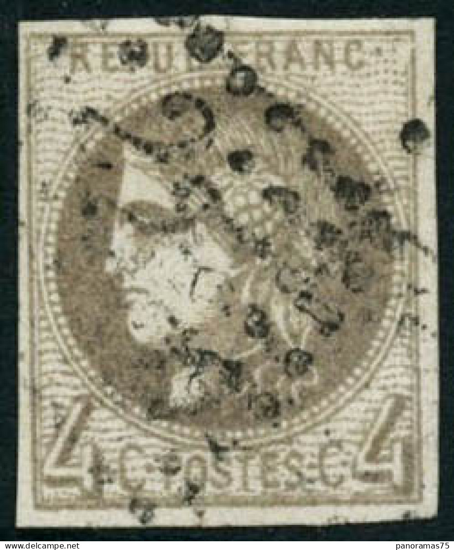 Obl. N°41Bd 4c Gris Foncé, R2 - TB - 1870 Emissione Di Bordeaux