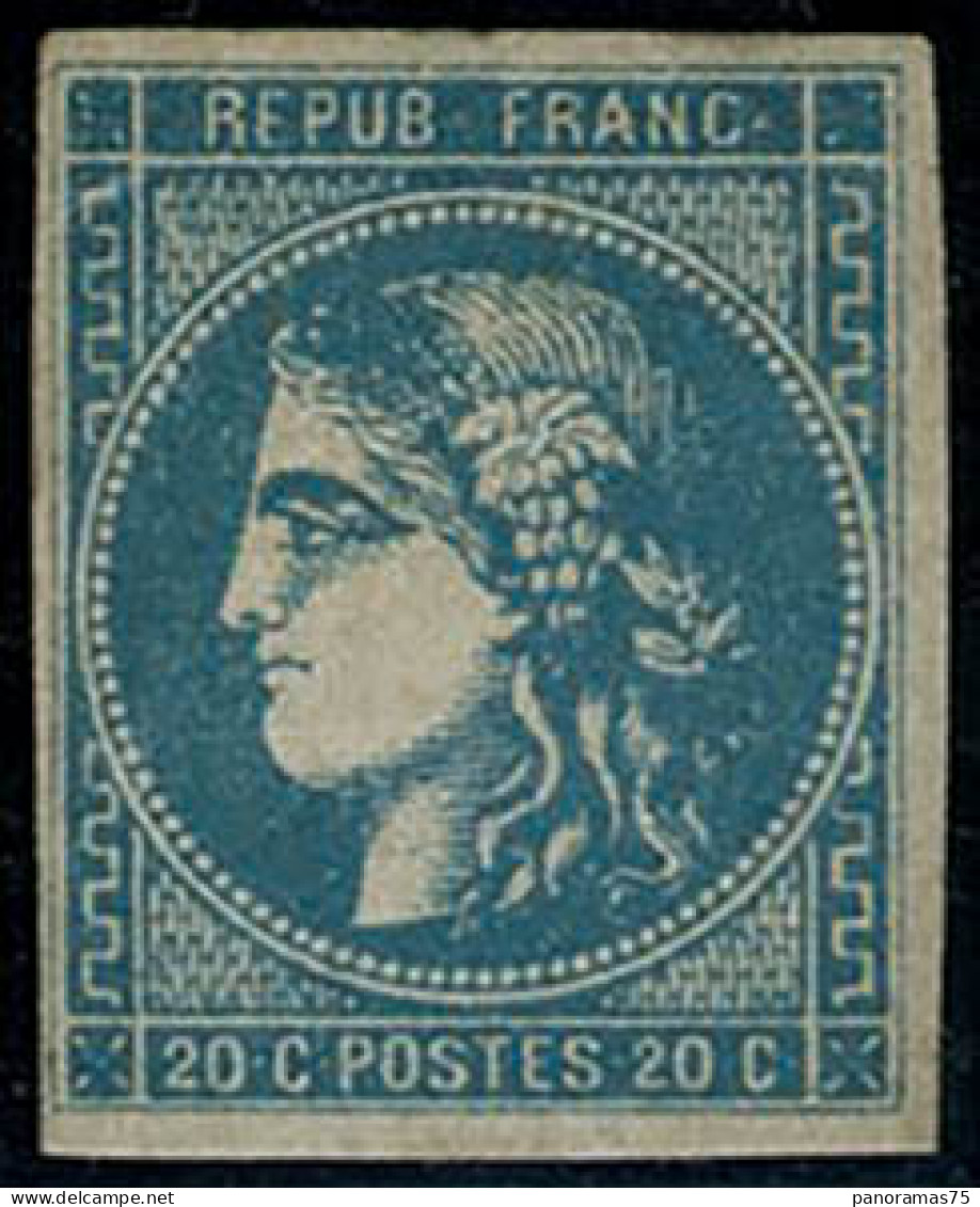 ** N°46Ac 20c Outremer, Type III R1 - TB - 1870 Ausgabe Bordeaux