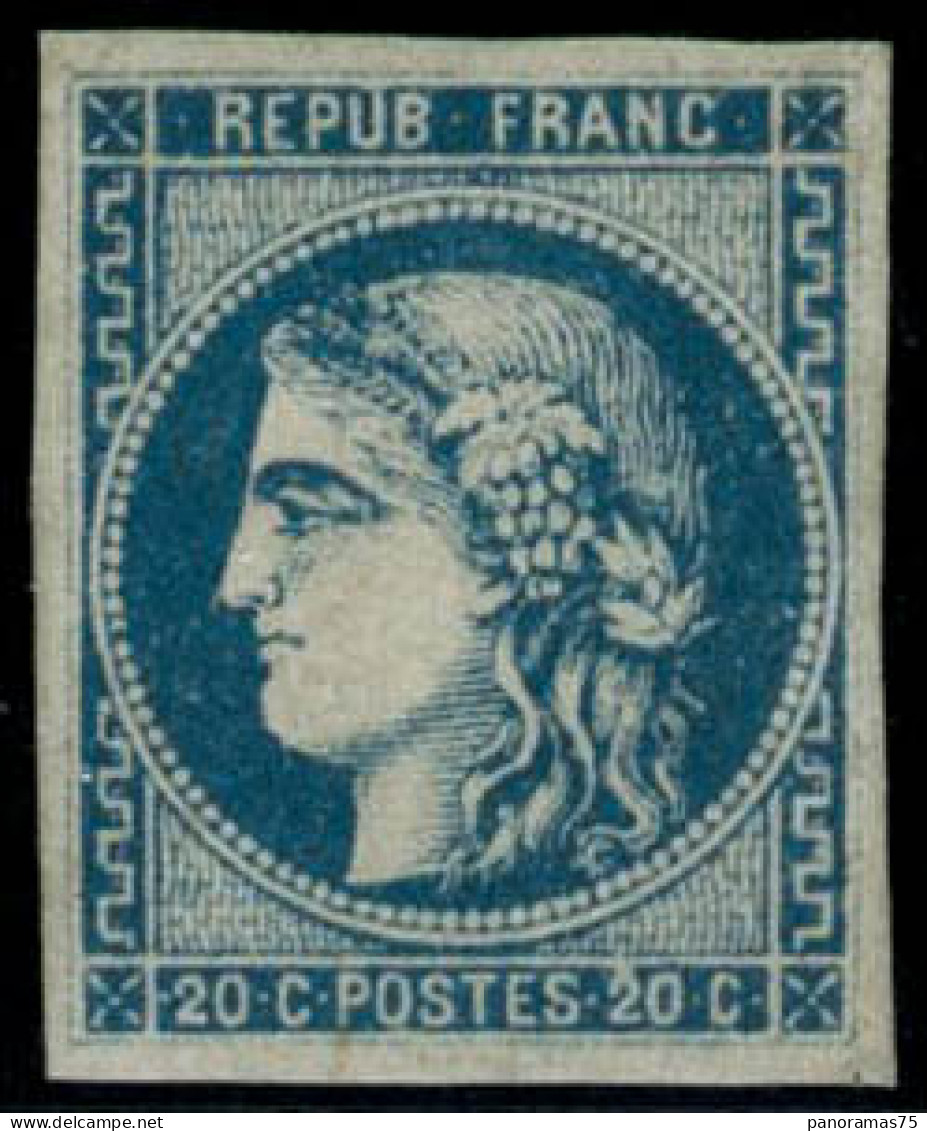 ** N°46B 20c Bleu, Type III R2 - TB - 1870 Emissione Di Bordeaux