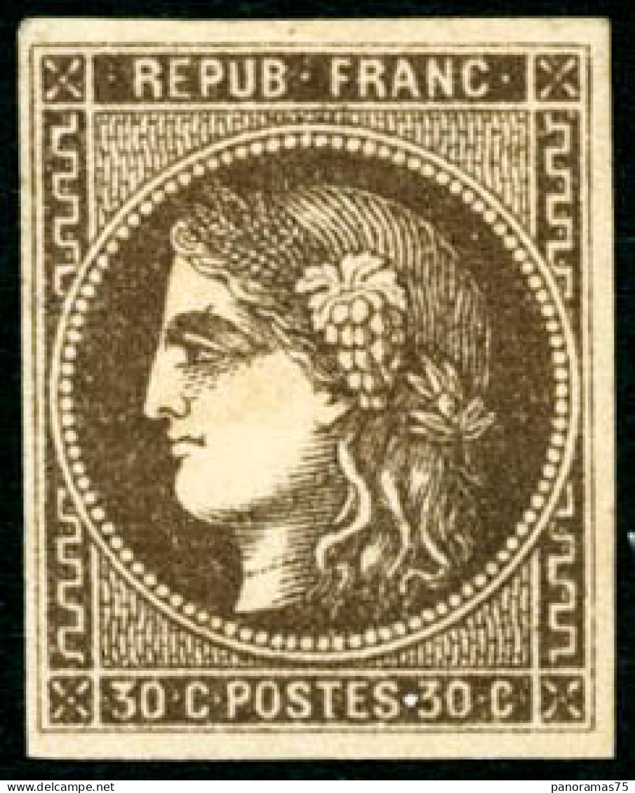 ** N°47 30c Brun - B - 1870 Ausgabe Bordeaux