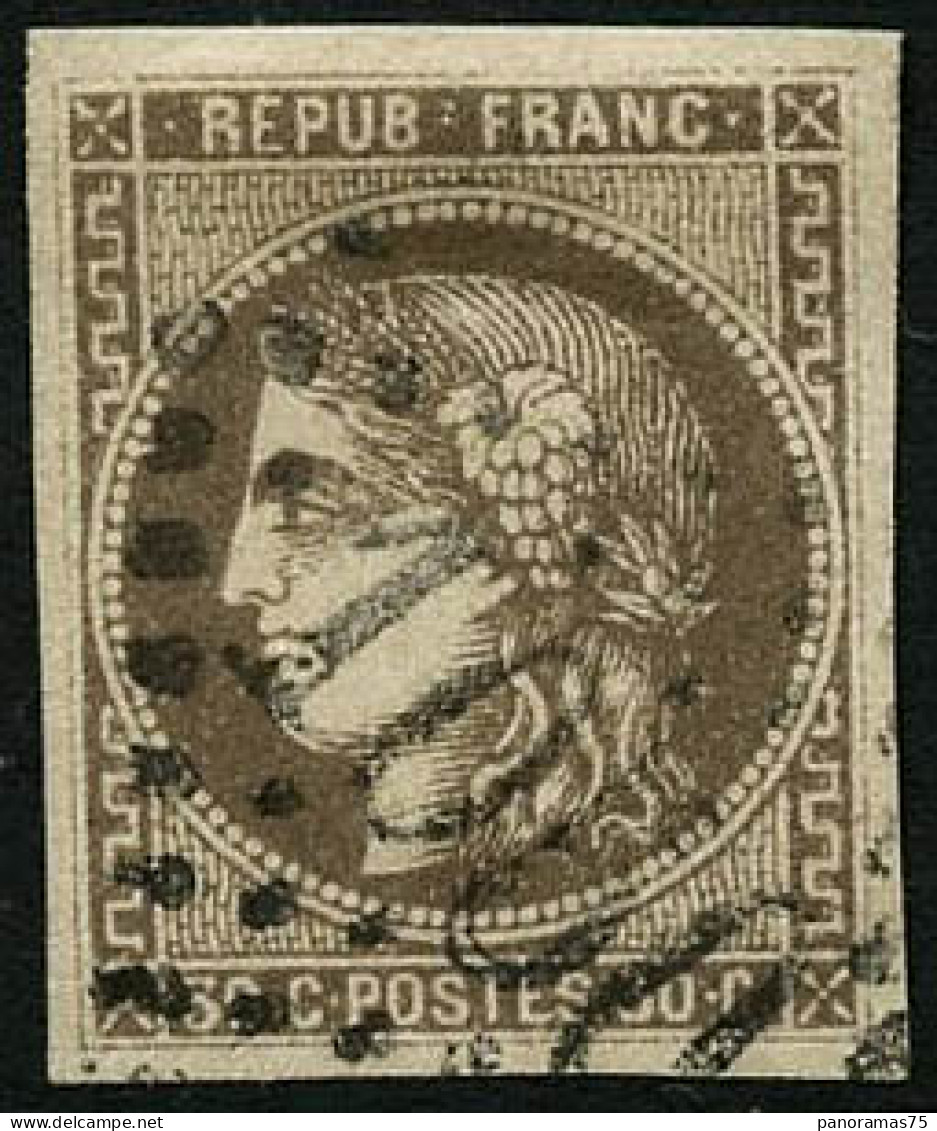 Obl. N°47a 30c Brun Clair - TB - 1870 Emisión De Bordeaux