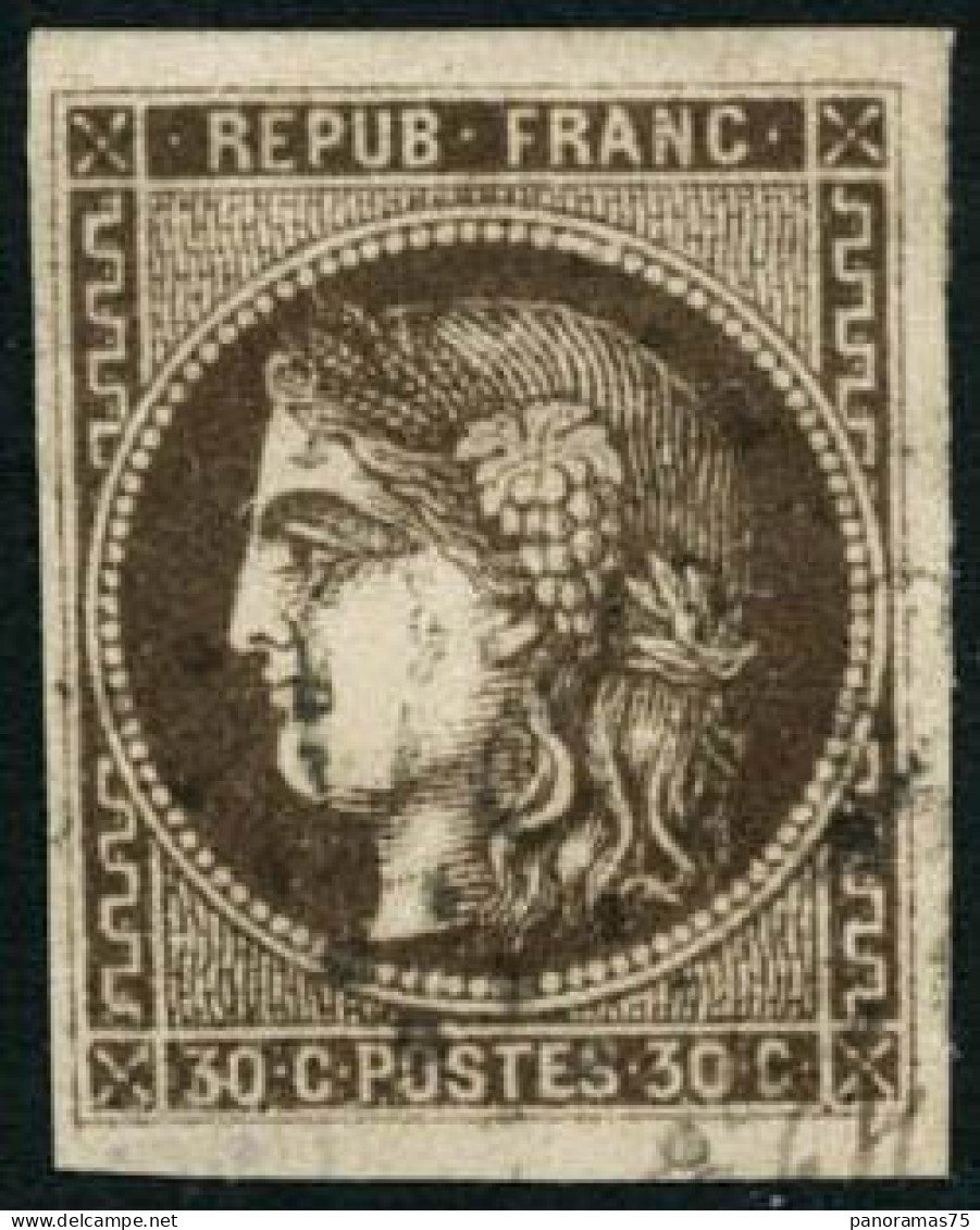 Obl. N°47 30c Brun - TB - 1870 Ausgabe Bordeaux