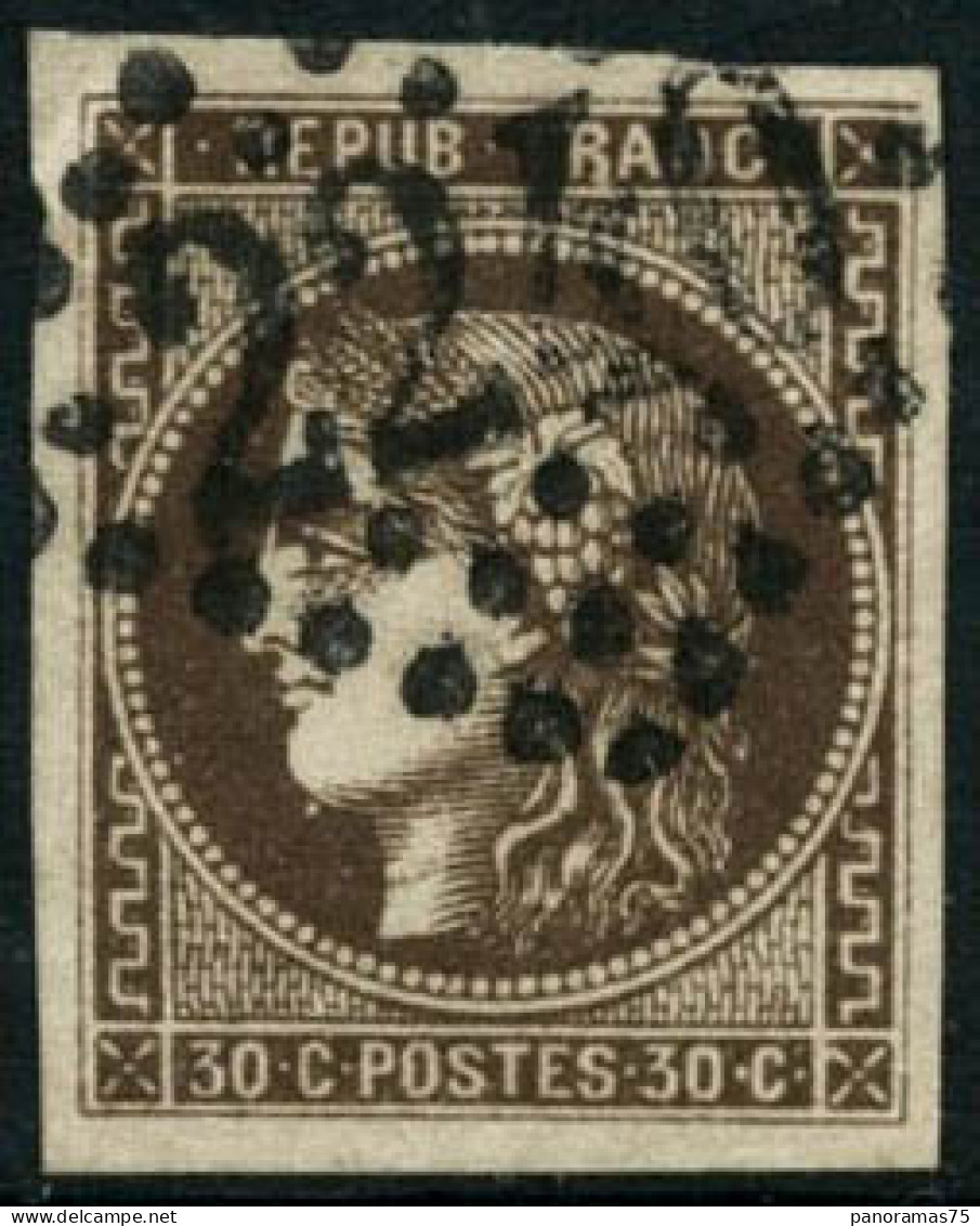 Obl. N°47d 30c Brun Foncé - TB - 1870 Bordeaux Printing