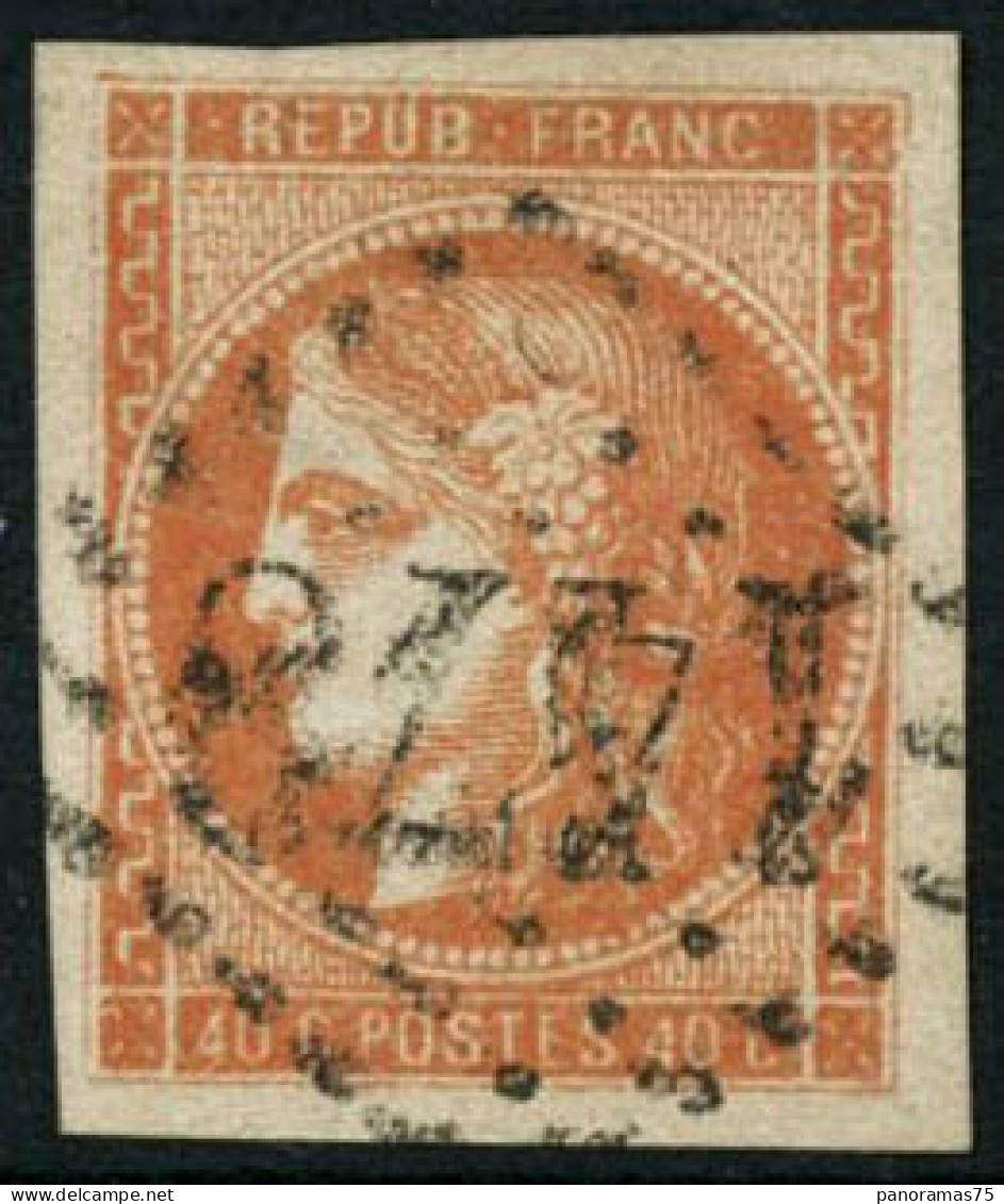 Obl. N°48 40c Orange - TB - 1870 Bordeaux Printing