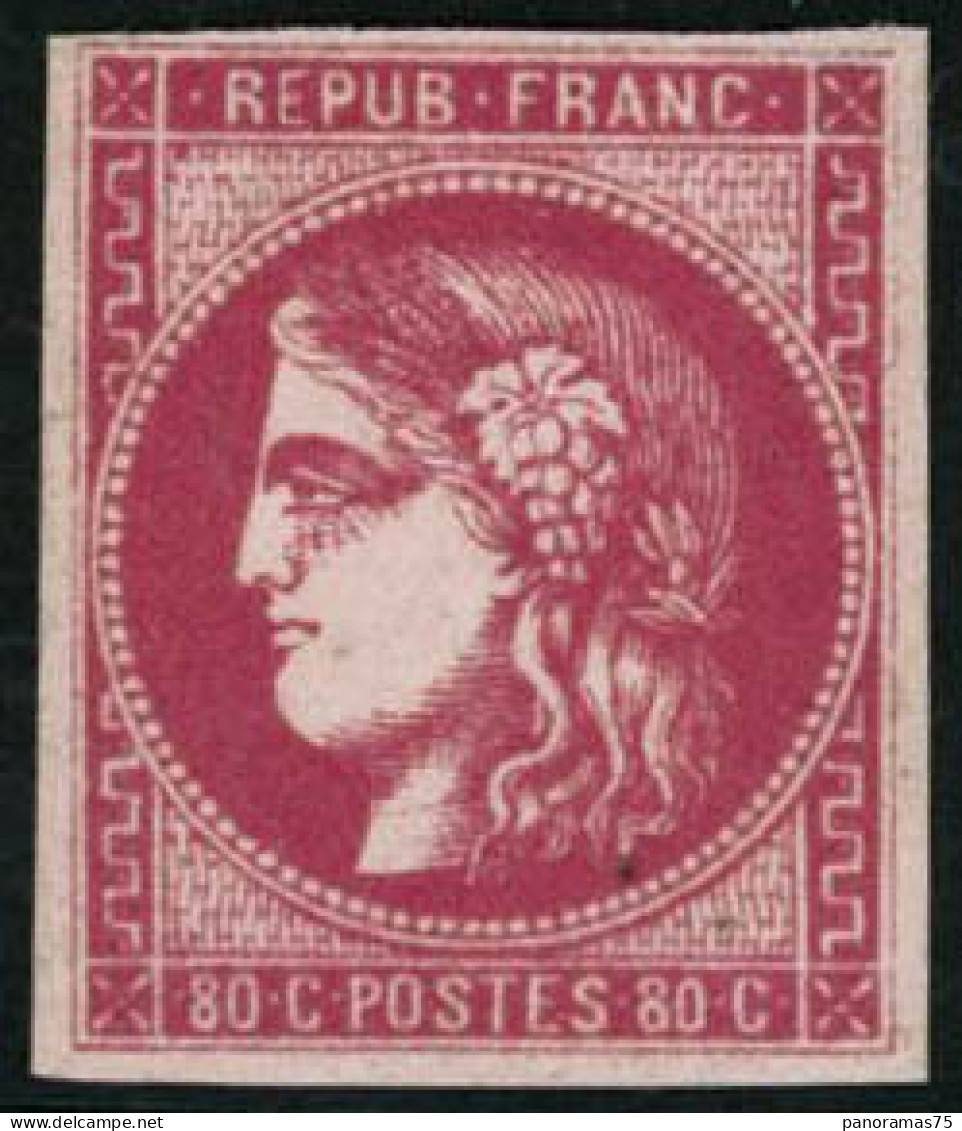 ** N°49 80c Rose - B - 1870 Emission De Bordeaux