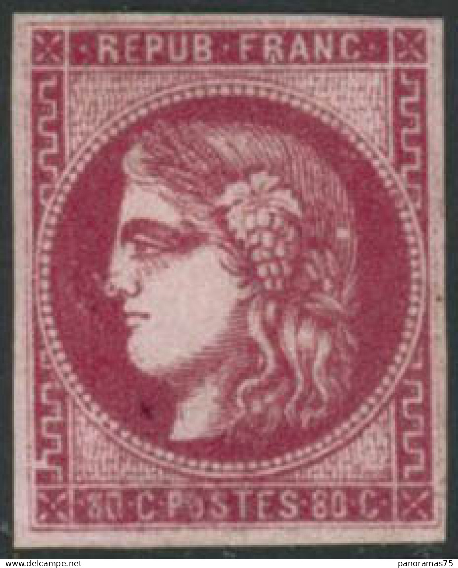 ** N°49 80c Rose - TB - 1870 Bordeaux Printing