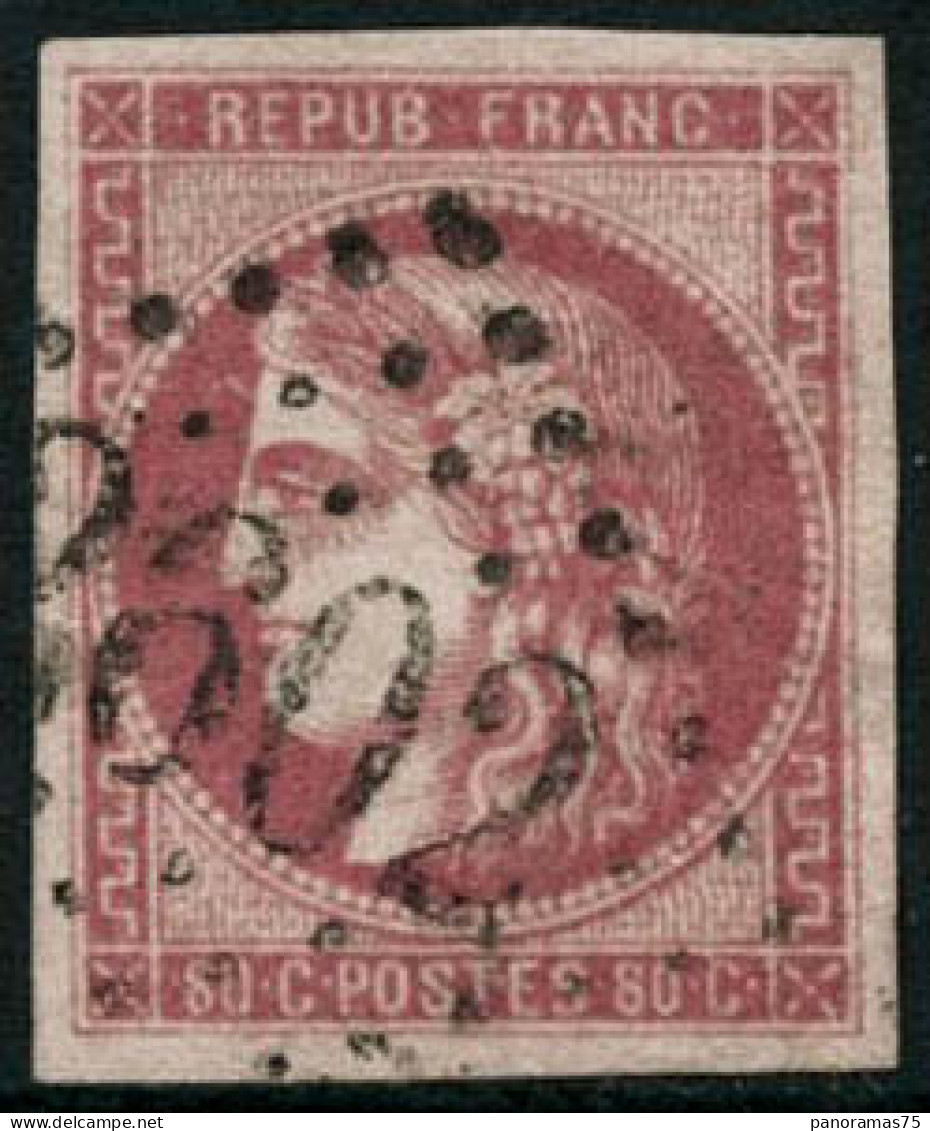 Obl. N°49 80c Rose - TB - 1870 Emission De Bordeaux