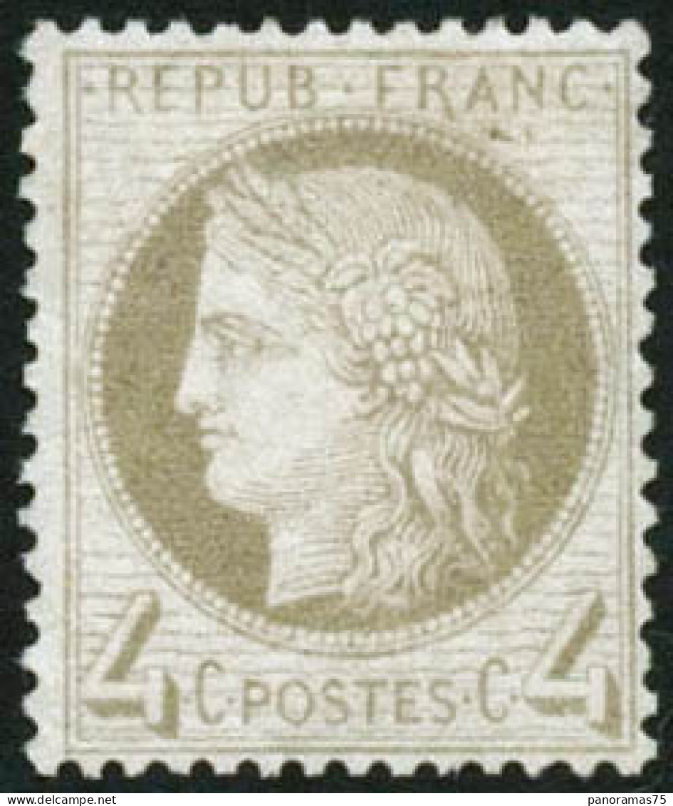 ** N°52 4c Gris, Signé Brun - TB - 1871-1875 Ceres