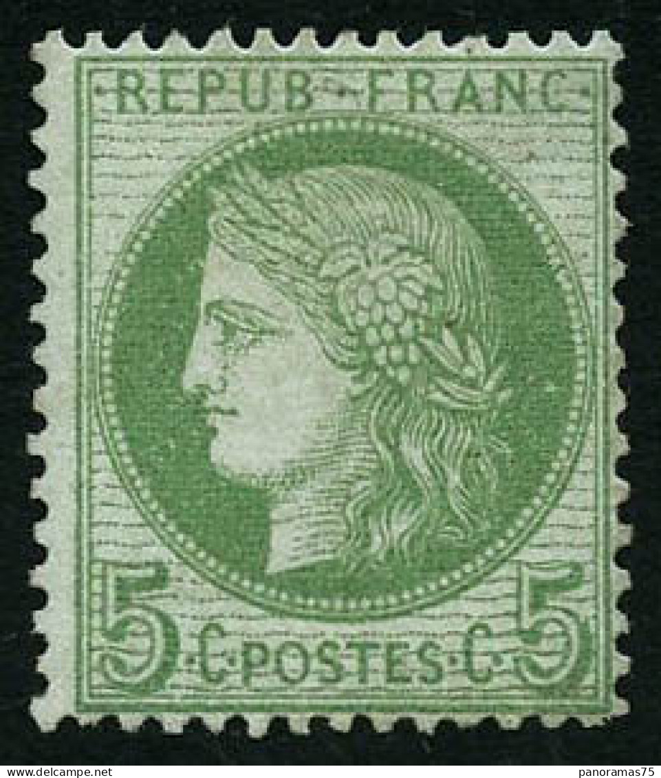 * N°53 5c Vert-jaune S/azuré - TB - 1871-1875 Ceres