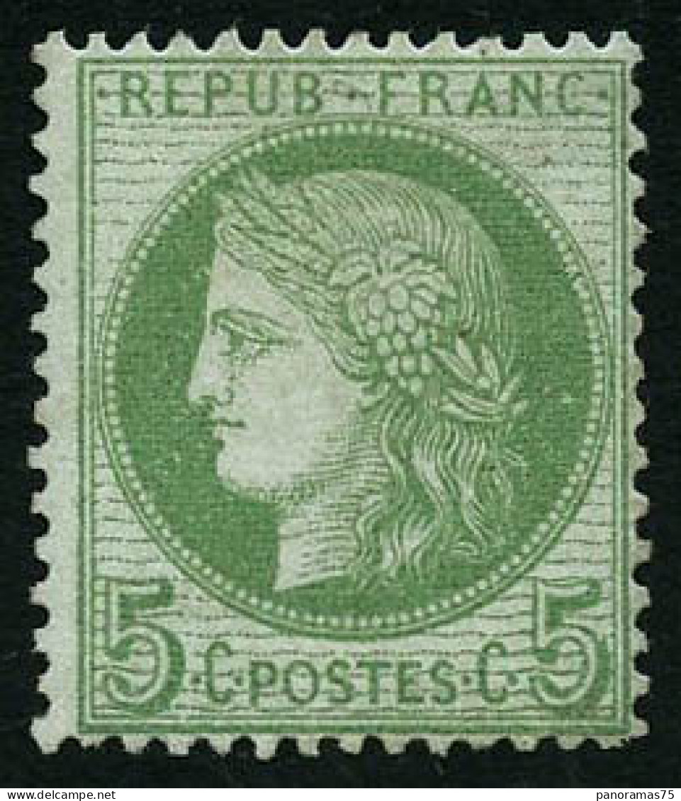 * N°53 5c Vert-jaune S/azuré - TB - 1871-1875 Cérès