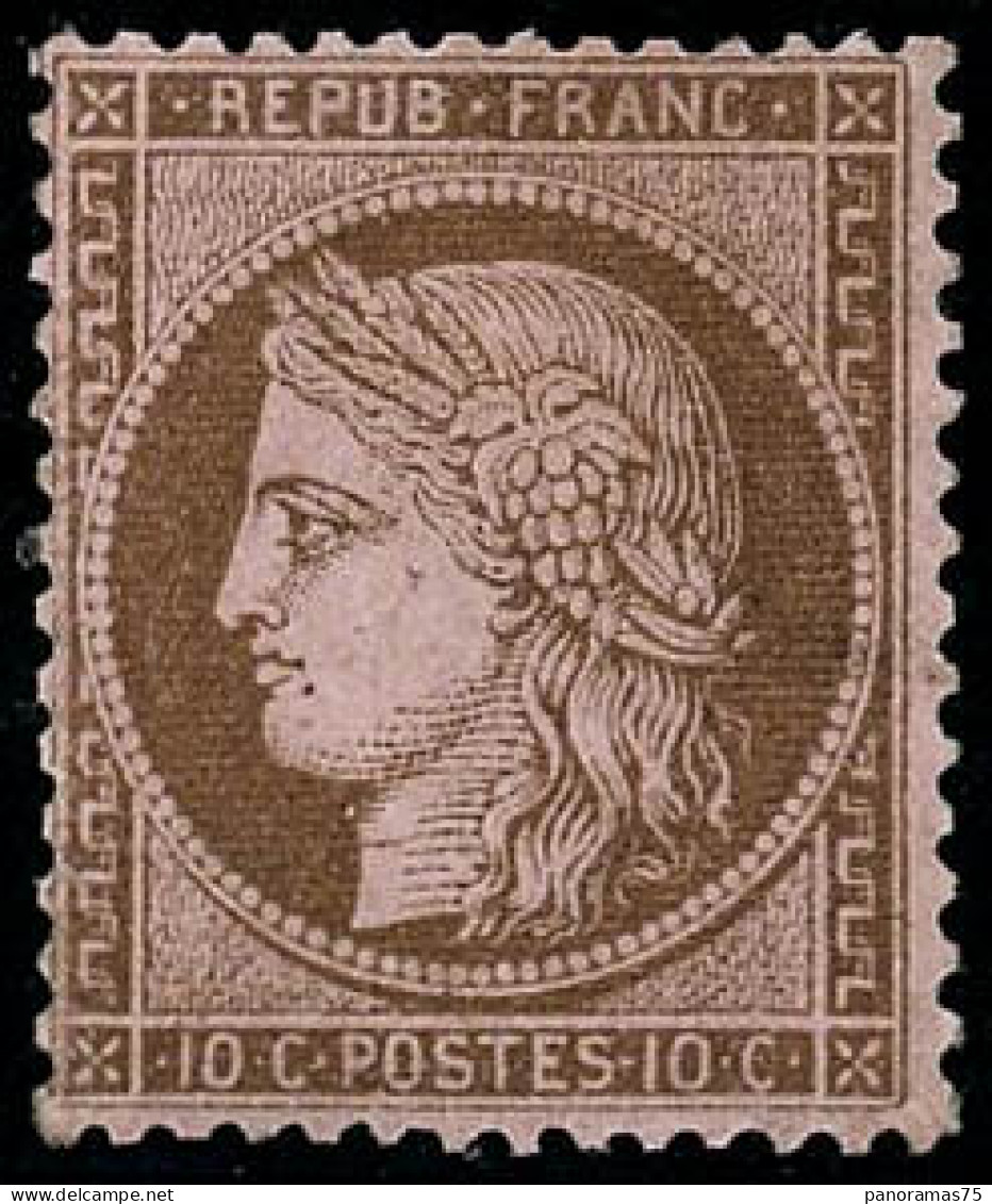 ** N°58 10c Brun S/rose - TB - 1871-1875 Cérès
