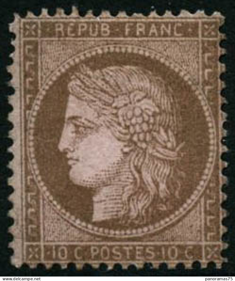 ** N°58 10c Brun S/rose, Signé Calves - TB - 1871-1875 Ceres
