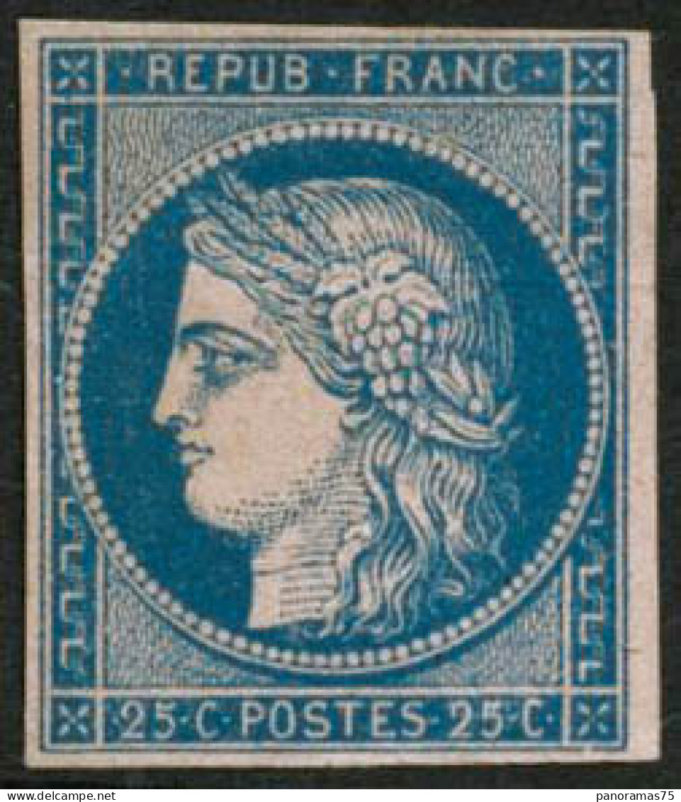(*) N°60 25c Bleu, Essai Dans La Couleur Définitive - TB - 1871-1875 Ceres