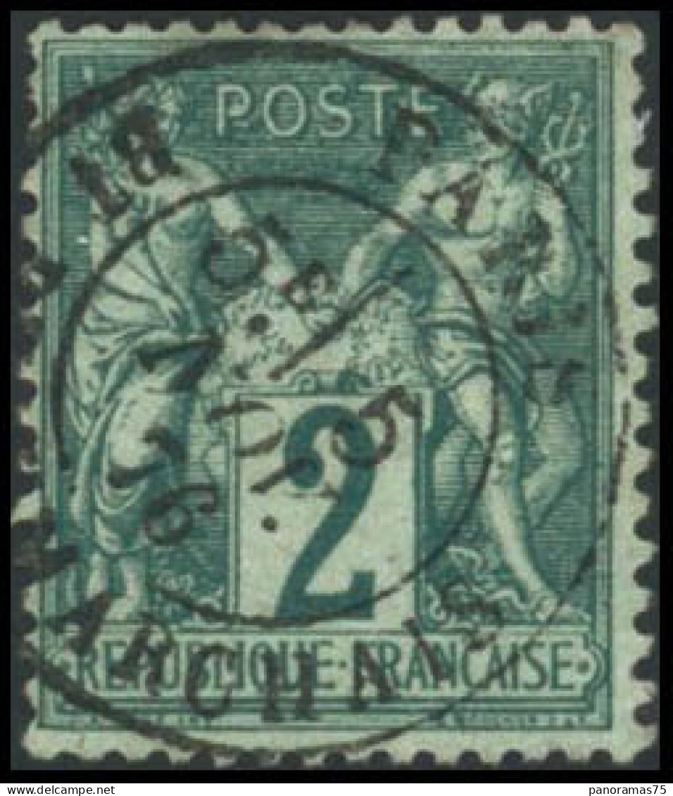 Obl. N°62 2c Vert - TB - 1876-1878 Sage (Typ I)