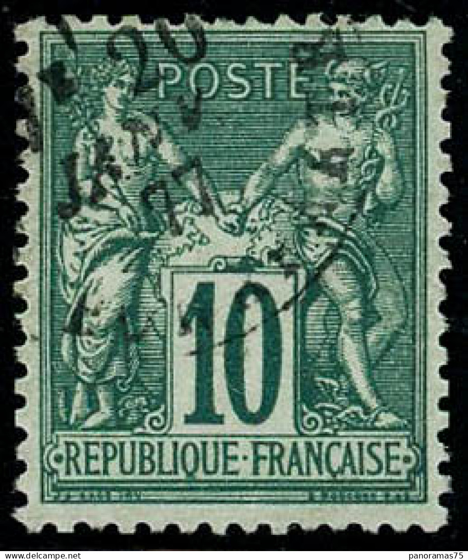 Obl. N°76 10c Vert, Pièce De Luxe  - TB - 1876-1898 Sage (Type II)